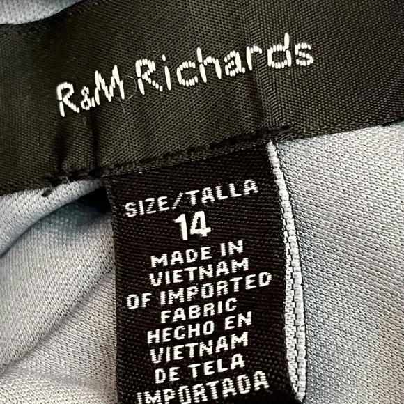 R&M Richards blue purple 2 piece long formal dress with jacket. Size 14. NWT. - Picture 6 of 16